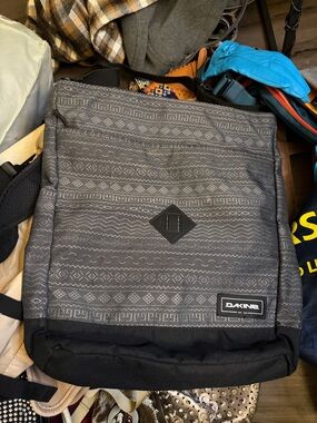 Dakine Gray Patterned Square-Top Backpack